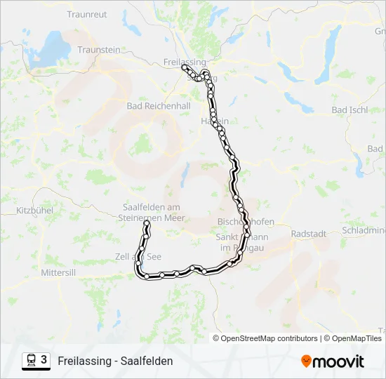 Поезд 3: карта маршрута
