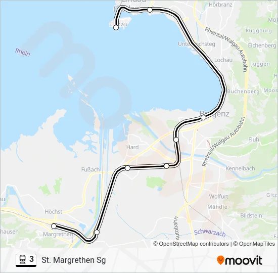 3 Route: Schedules, Stops & Maps - St. Margrethen Sg (Updated)