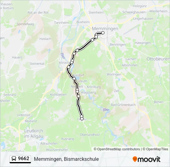 9662 Bus Line Map