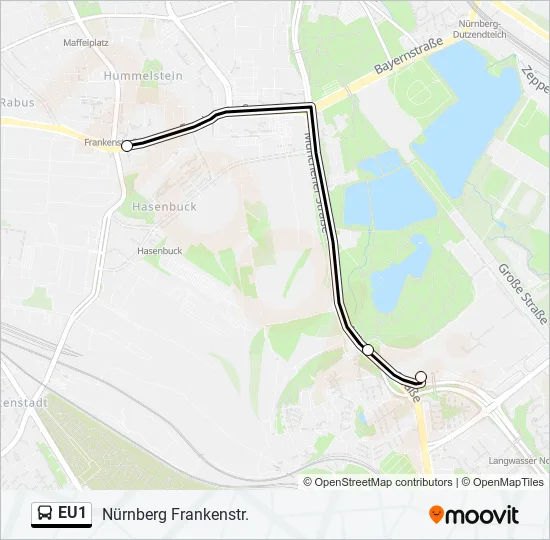 EU1 Bus Line Map