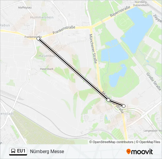 EU1 Bus Line Map