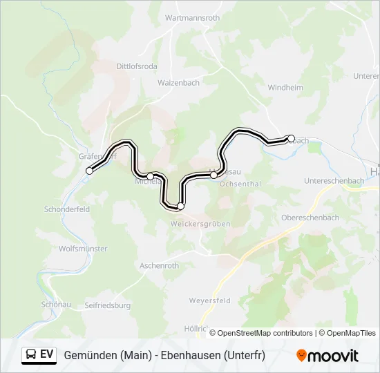 Автобус EV: карта маршрута