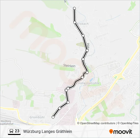 Автобус 23: карта маршрута