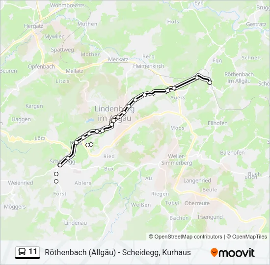 11 Bus Line Map
