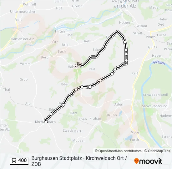 400 Bus Line Map