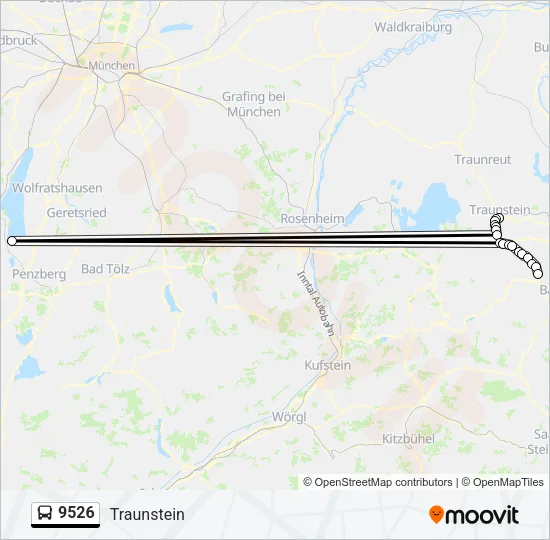Автобус 9526: карта маршрута