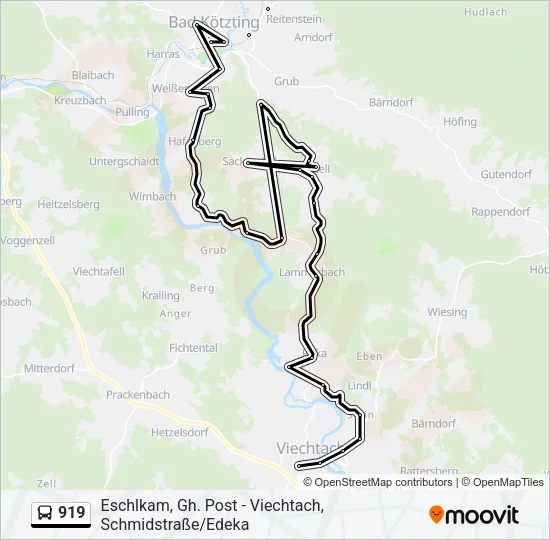 919 Bus Line Map