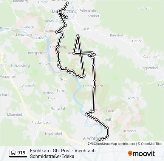 919 Bus Line Map