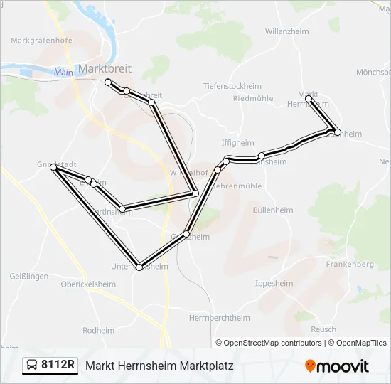 8112R Bus Line Map