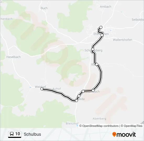10 Bus Line Map