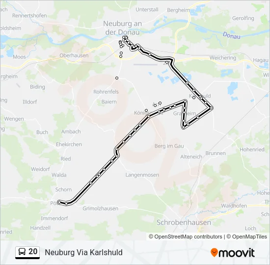 20 Bus Line Map