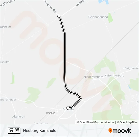 Автобус 35: карта маршрута