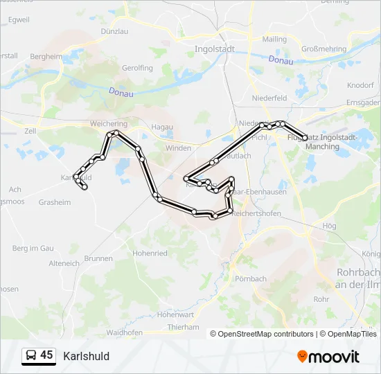 45 Bus Line Map