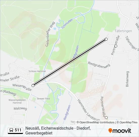 511 Bus Line Map