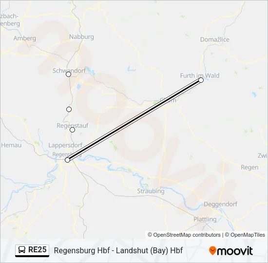 RE25 Bus Line Map