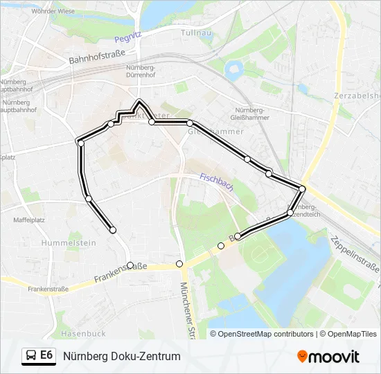 E6 Bus Line Map