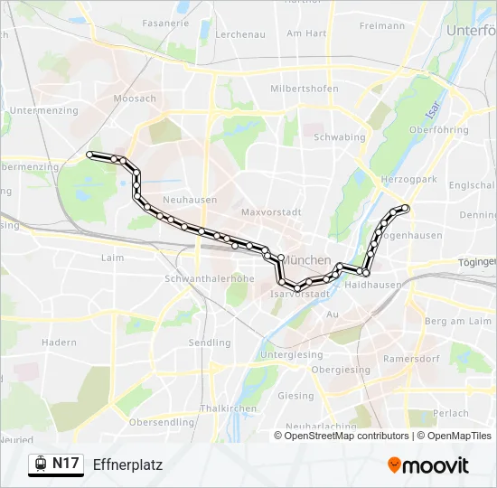  N17: карта маршрута