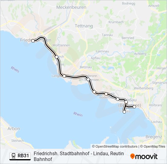 rb31 Route: Schedules, Stops & Maps - Lindau, Reutin Bahnhof (Updated)