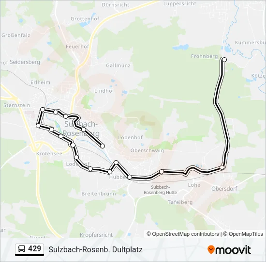 Автобус 429: карта маршрута