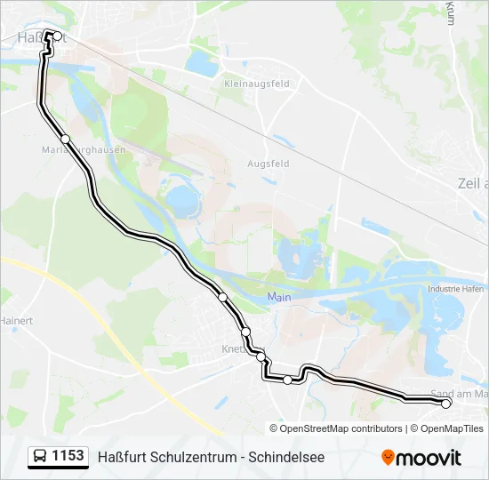 1153 Bus Line Map