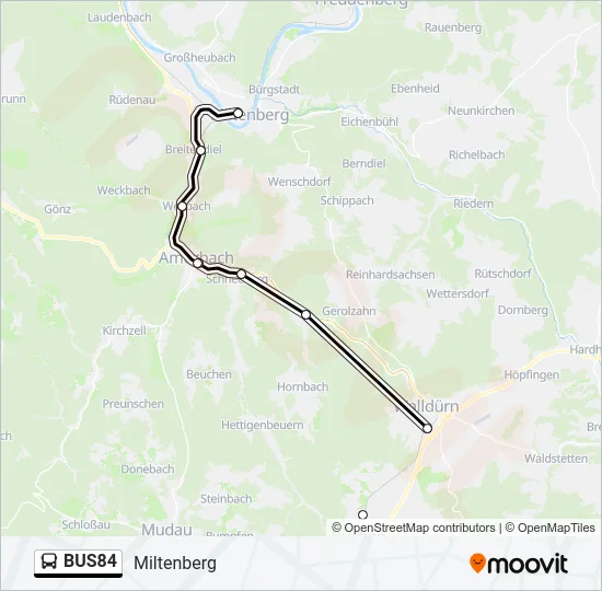 BUS84 Bus Line Map