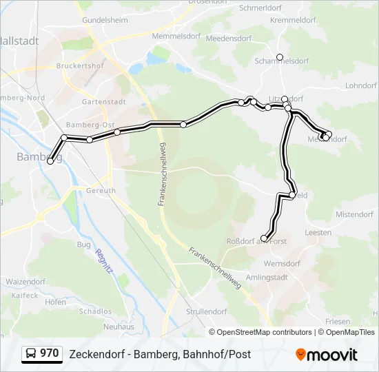 970 Bus Line Map