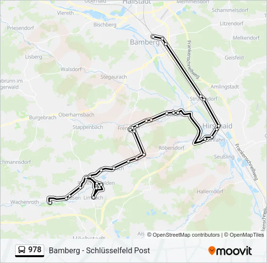 978 Bus Line Map