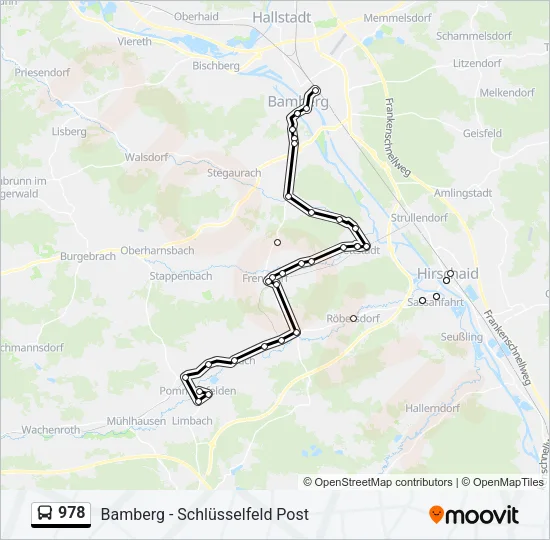 978 Bus Line Map