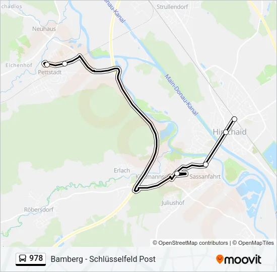 978 Bus Line Map