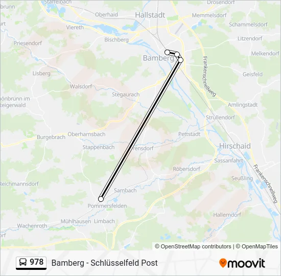 Автобус 978: карта маршрута