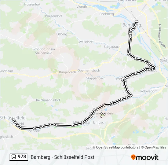 978 Bus Line Map