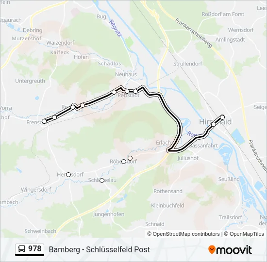 978 Bus Line Map