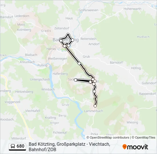 680 Bus Line Map