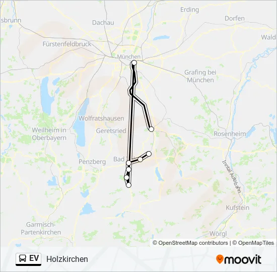  EV: карта маршрута