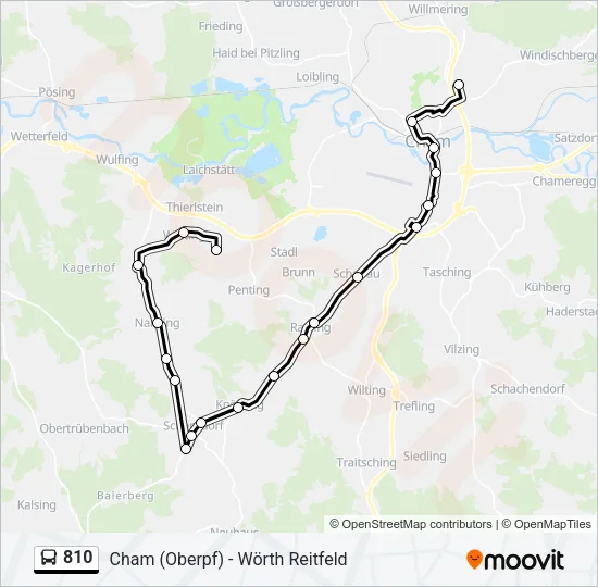 810 Bus Line Map