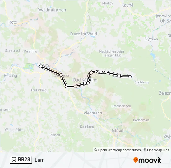 RB28 Bus Line Map