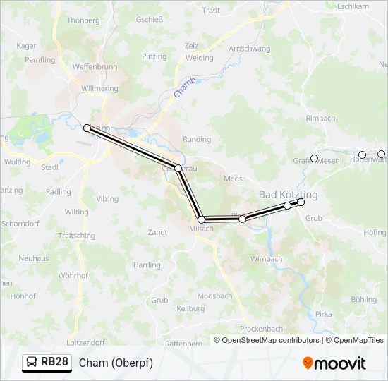 RB28 Bus Line Map
