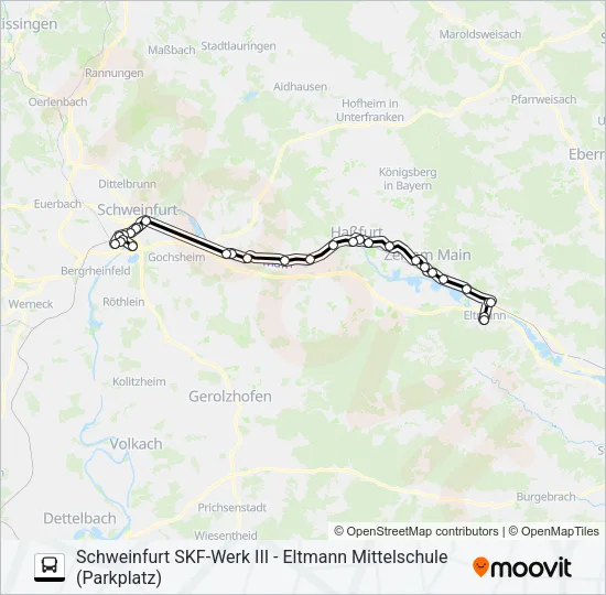 Автобус 1151 (SW 8156): карта маршрута