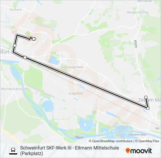 Автобус 1151 (SW 8156): карта маршрута