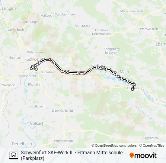 Автобус 1151 (SW 8156): карта маршрута