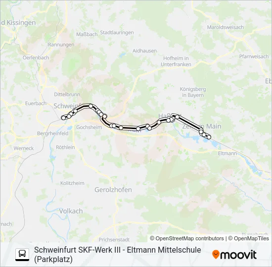 Автобус 1151 (SW 8156): карта маршрута