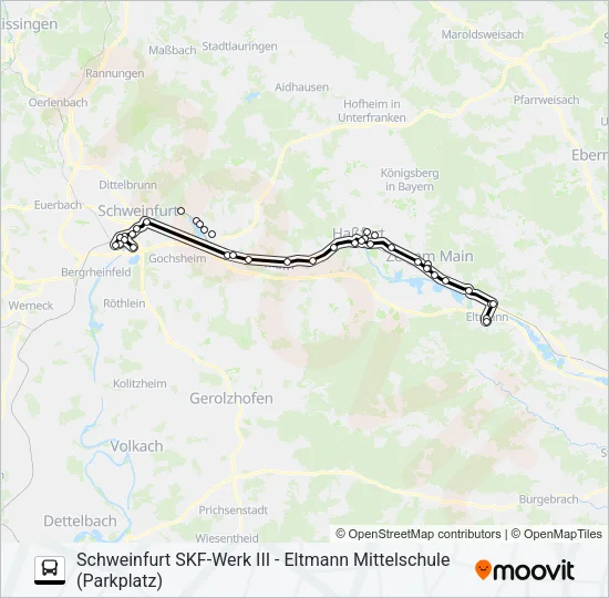 Автобус 1151 (SW 8156): карта маршрута