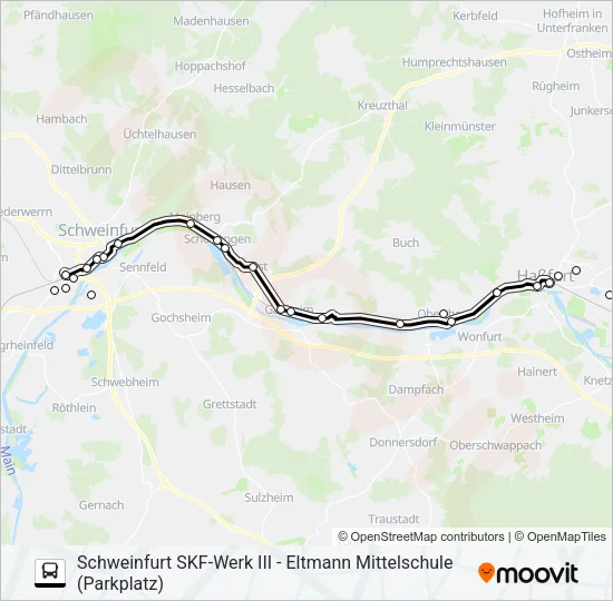 Автобус 1151 (SW 8156): карта маршрута