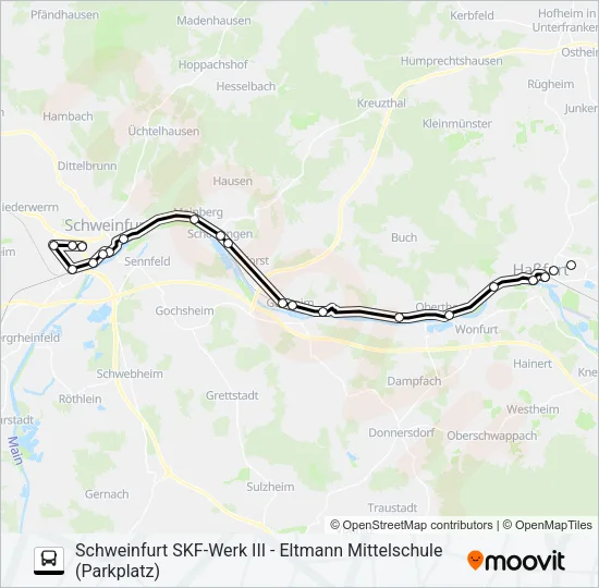 Автобус 1151 (SW 8156): карта маршрута