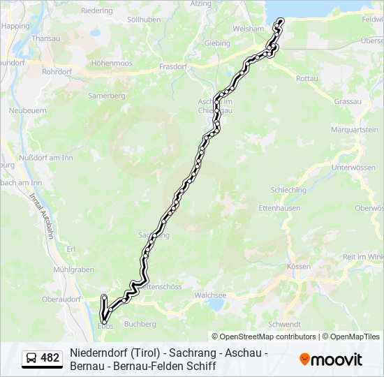 482 bus Line Map