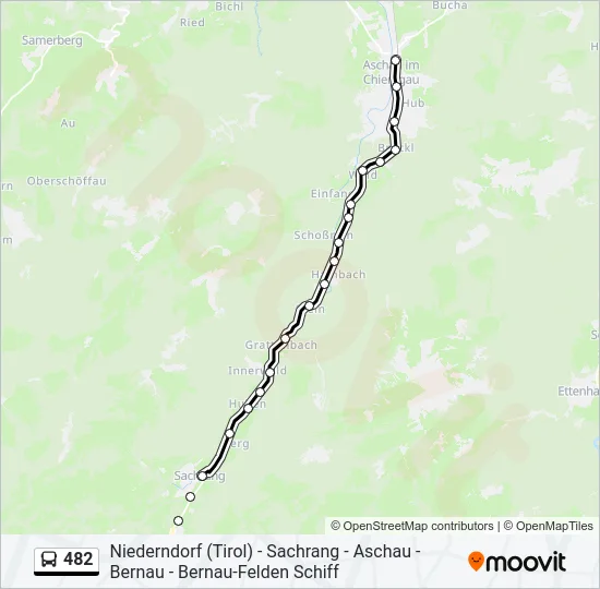 482 Bus Line Map