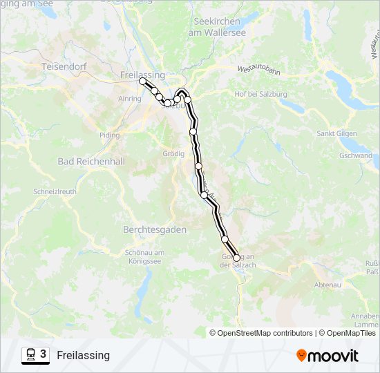 Поезд 3: карта маршрута