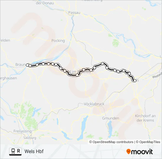 R Train Line Map