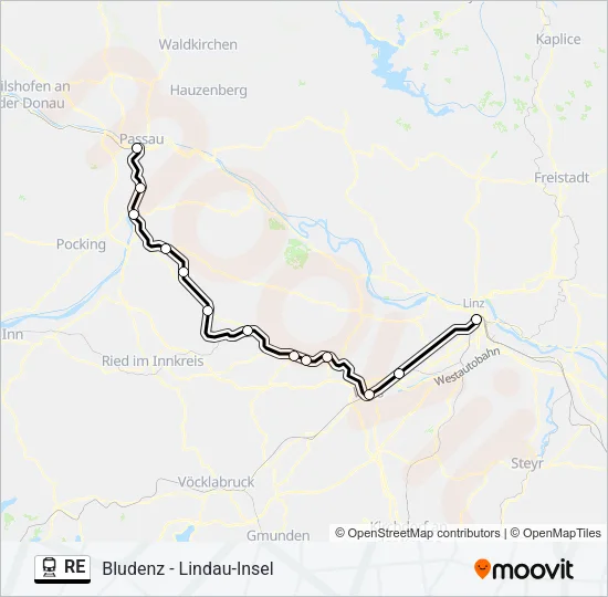 RE Train Line Map
