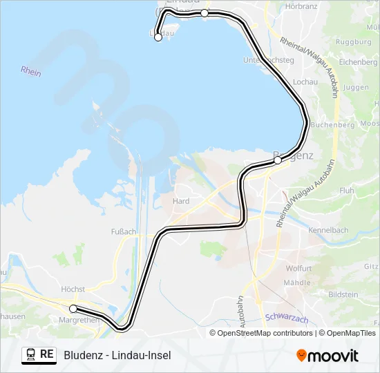 RE Train Line Map